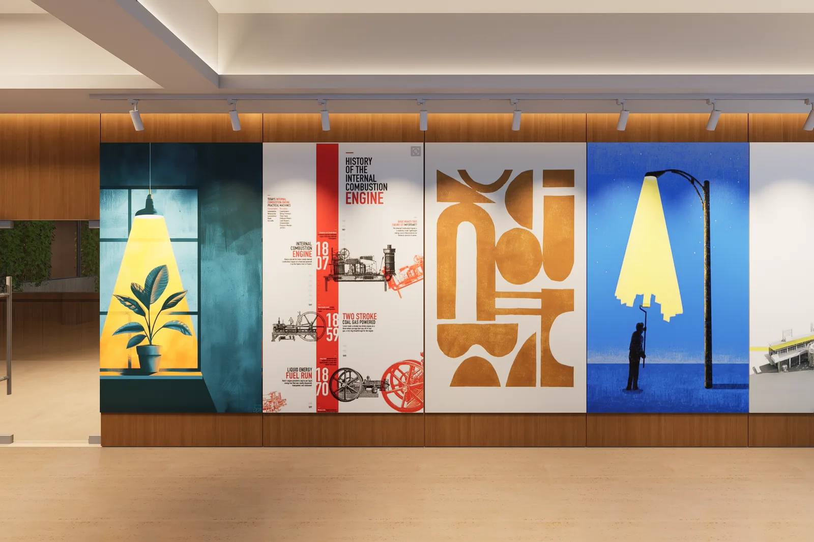 BISC (Nirjhor) Common Area Interior, Nirjhor Residential Area, Dhaka Cantonment – Ausstellungswand, Bild 7 von 8