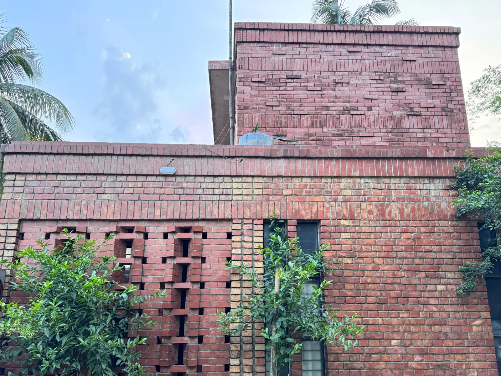 Dr. Abdul Khaleque Residence — Facade detail, Mymensingh, Bangladesh