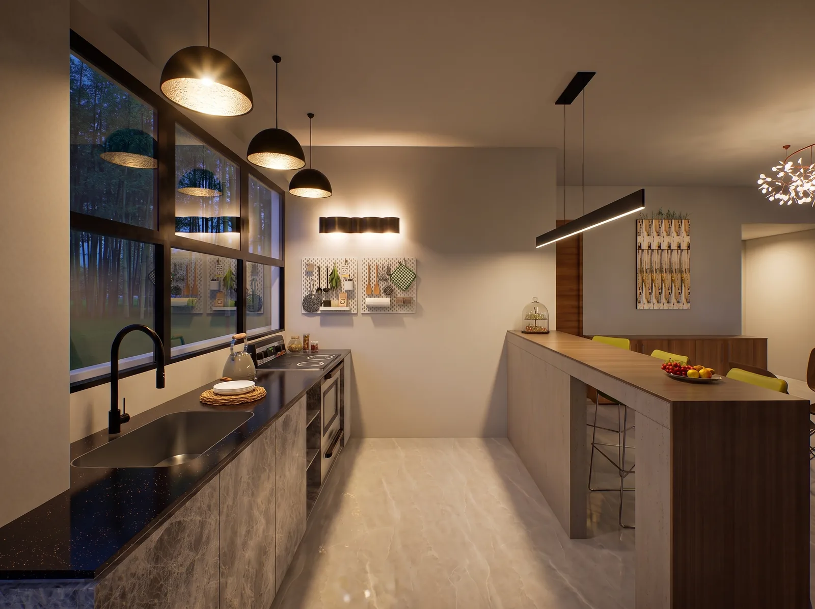 Residence Triplex, Gazipur – Küche am Abend, Bild 13 von 17